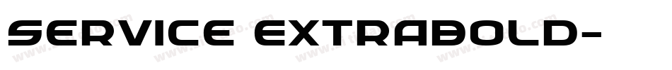 Service ExtraBold字体转换